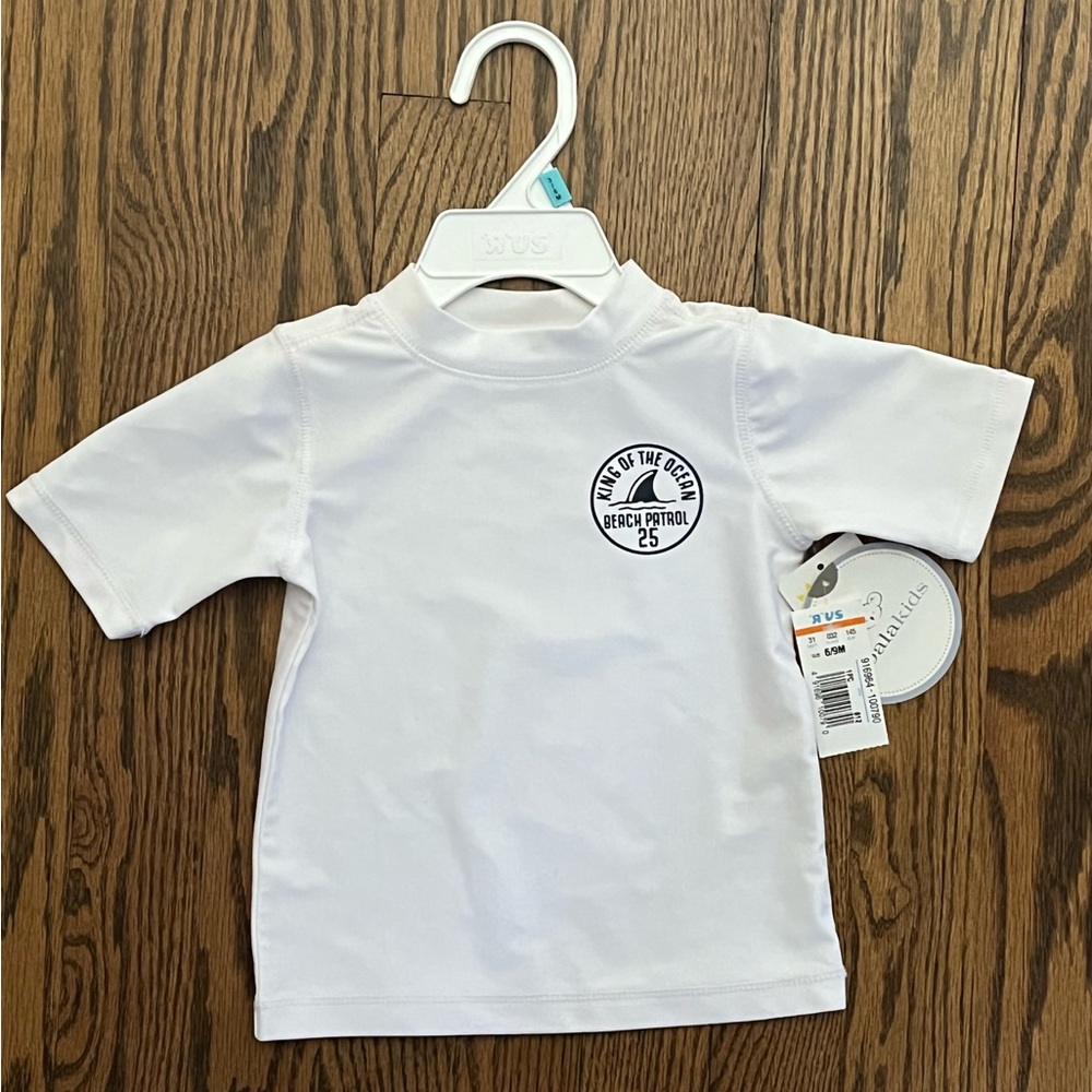 Koala Kids White Beach Patrol Rashguard Short Sleeve Tee